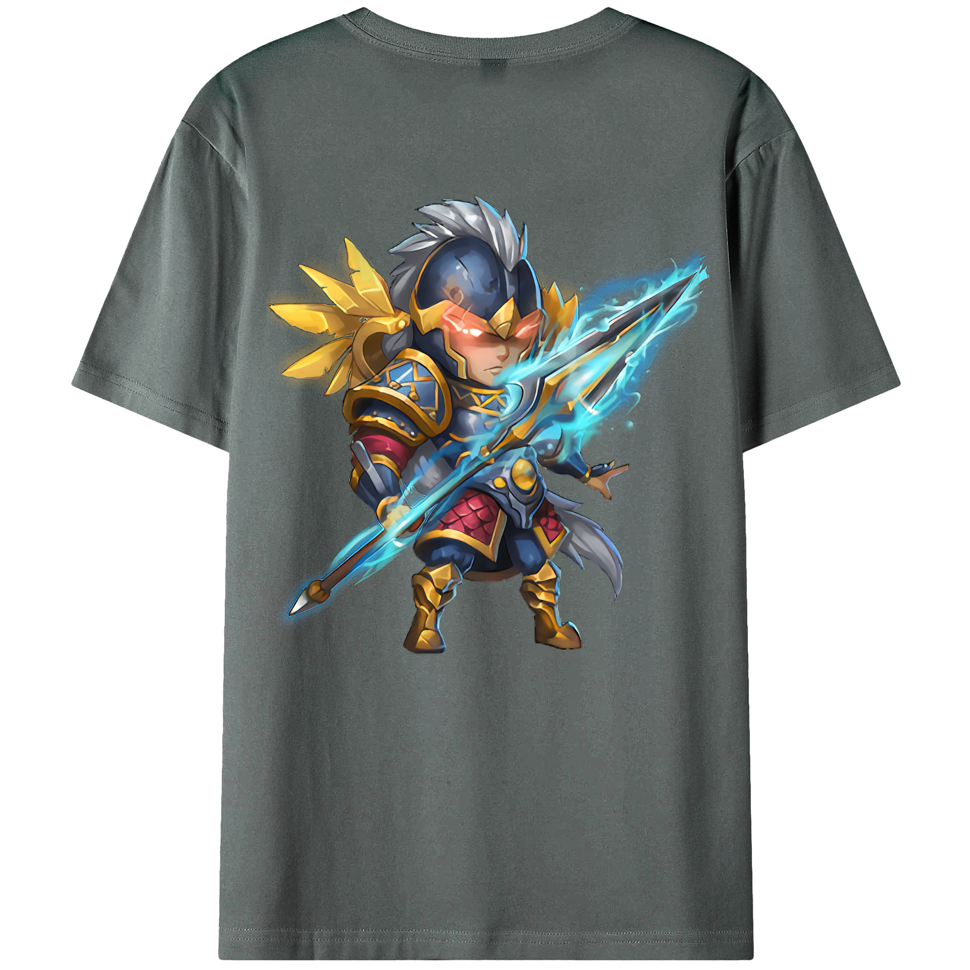 （画像用） リーグ・オブ・レジェンド League of Legends LOL 綿100％ メンズ半袖Tシャツ（バックプリント） 通気性